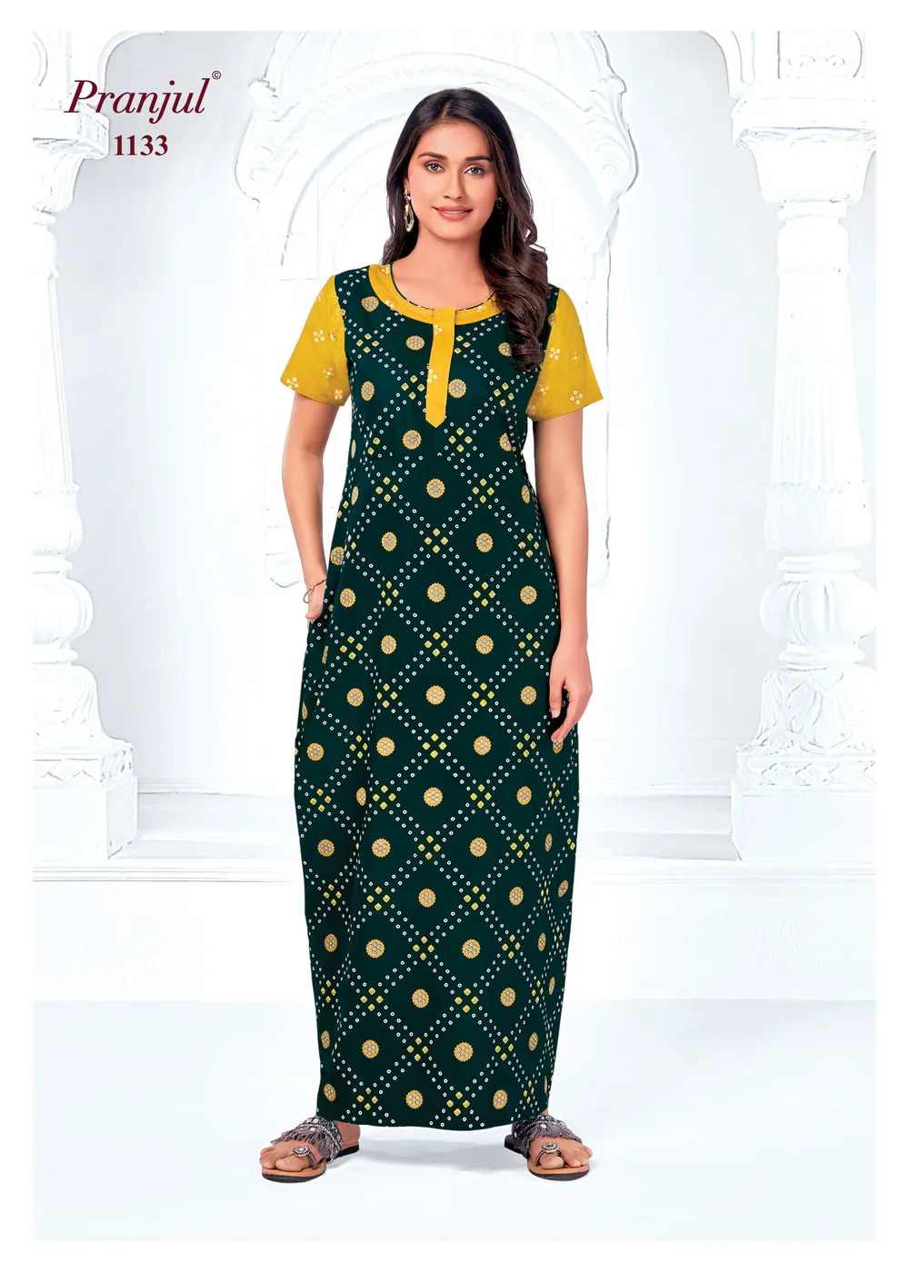 Pranjul Nighty Pure Cotton | PN1133