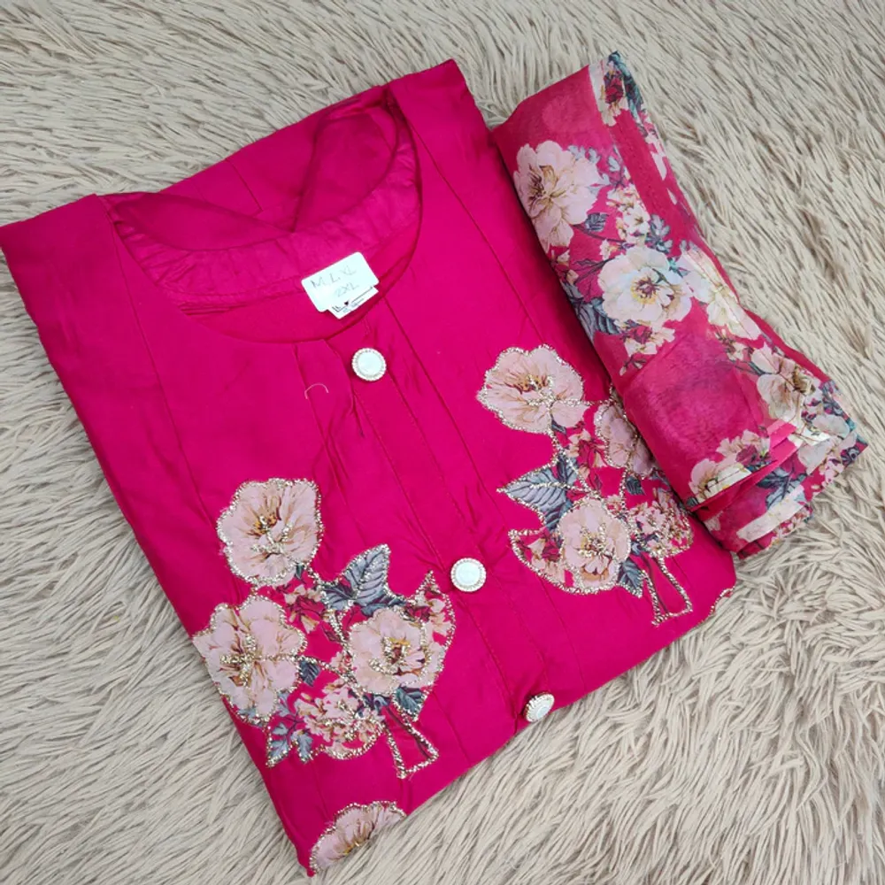 Kurti With Shawl | KS655
