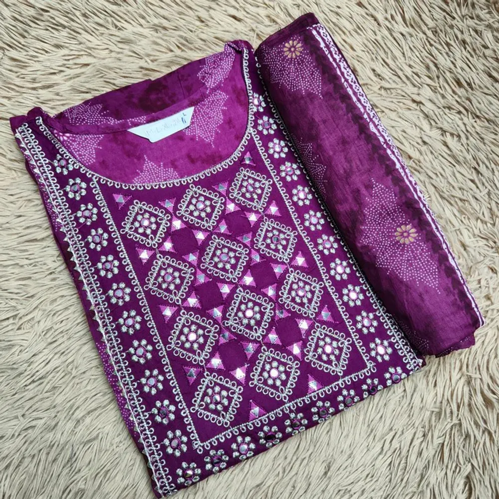 Handwork Kurti With Shawl | KS675