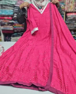 Vichitra Silk Kurti With Shawl | KS670