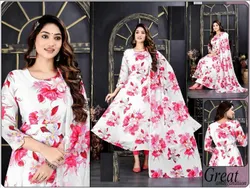 Chiffon Anarkali With Shawl | KS05