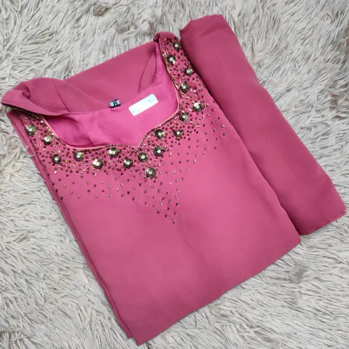 Vichitra Silk Kurti With Shawl | KS671