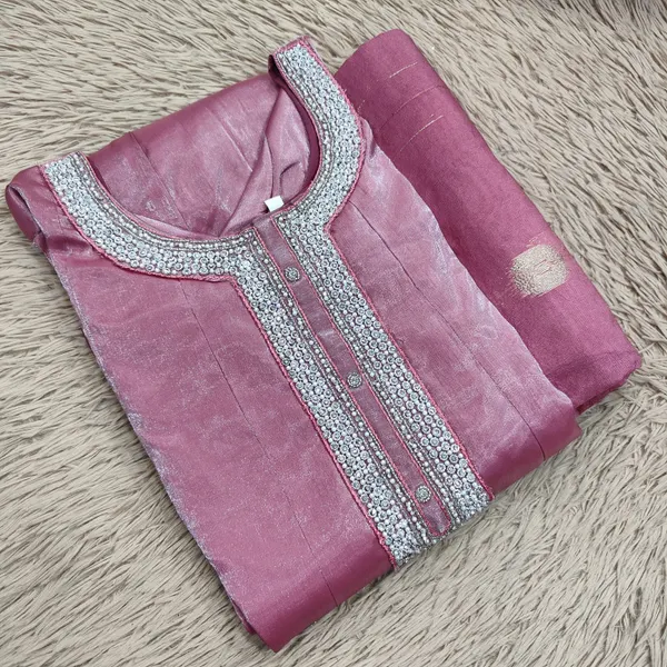 Heavy Handwork Long Anarkali Kurti with Dupatta | KS1229