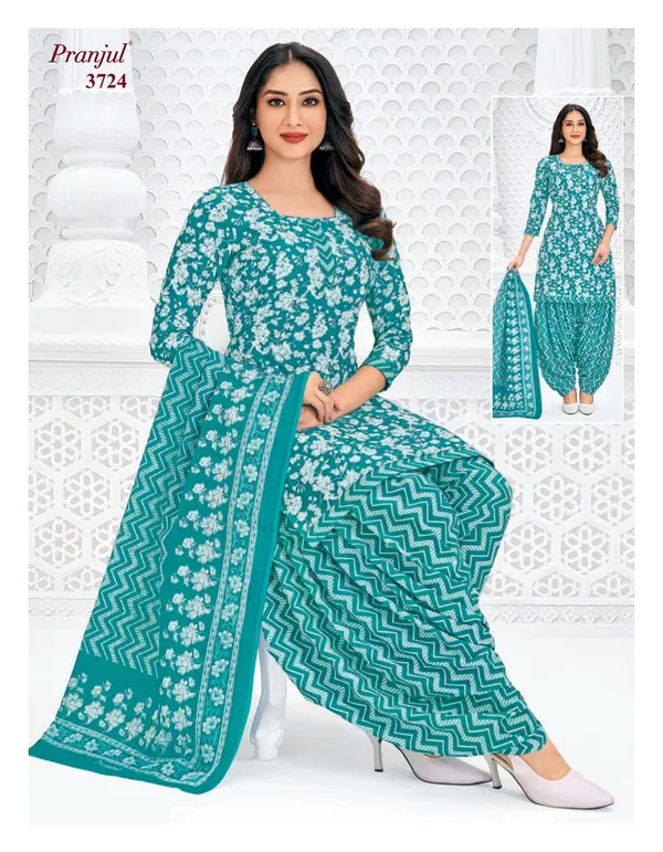Pranjul Premium Cotton Stright Top patiyala Bottom with Dupatta | SW3724