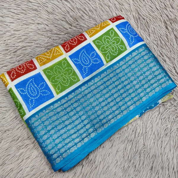 Vichitra Soft Silk Bandhani Printed Saree | SR82