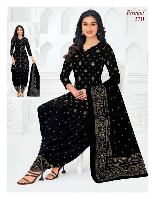 Pranjul Premium Cotton Stright Top patiyala Bottom with Dupatta | SW3711