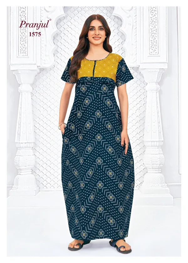 Pranjul Nighty Pure Cotton  | PN1575