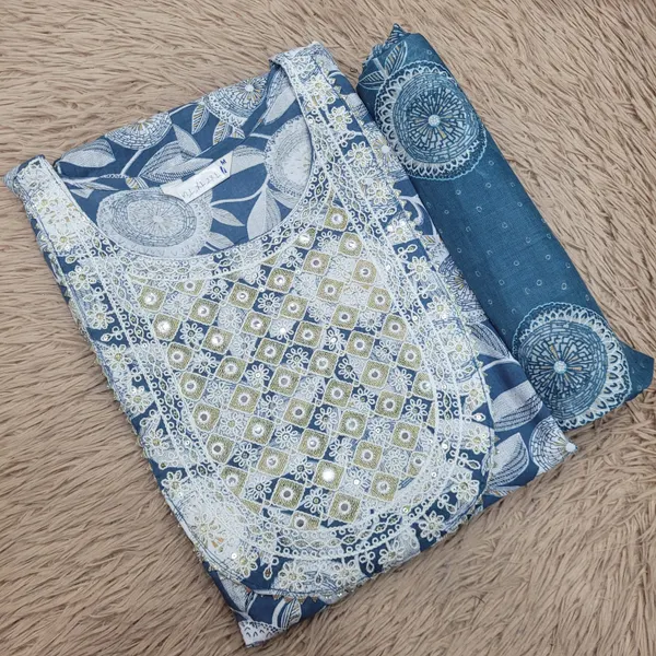 Rayon Anarkali Kurti with Dupatta set | KS982