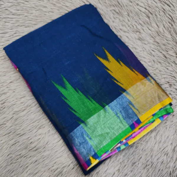 Linen Cotton Saree with Temple Border |SR33