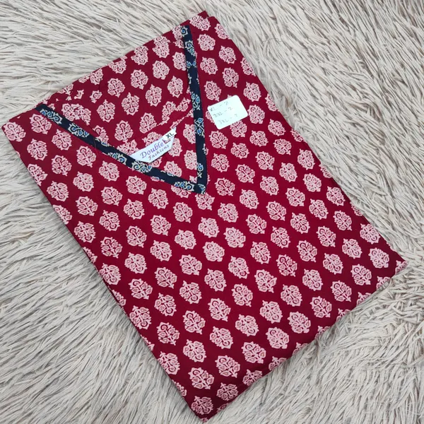 Premium Ajrak 60/60 Cotton Frock | AK1452