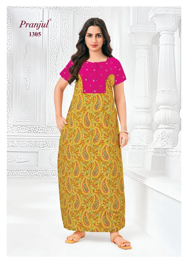 Pure Cotton Pranjul Nighty | PN1305