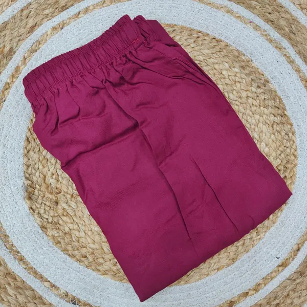 Straight Pants with Pocket & Rope (Maroon) | 41 Length  | ST37