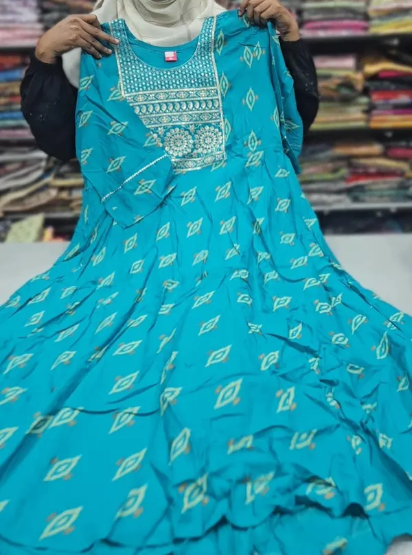 Heavy Rayon Anarkali Kurti | AK1098