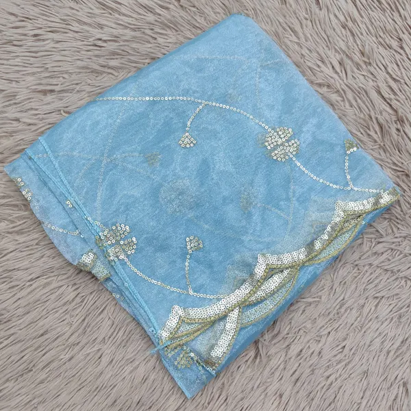 Heavy Tissue Net 2 mtr Dupatta With Sequence work | DS71