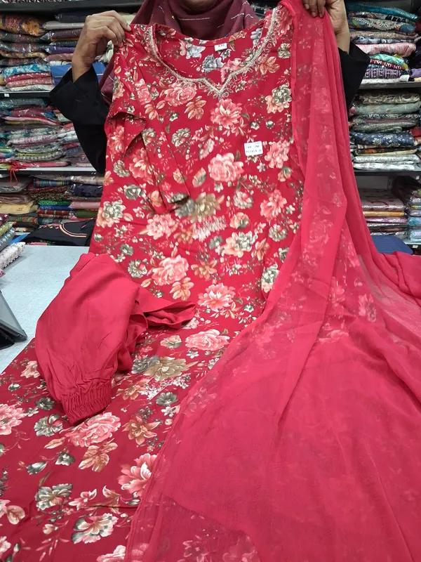 Premium Top Bottom Dupatta set | TS2353