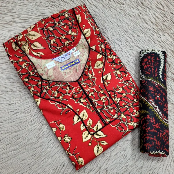 Premium Half Sleeve Shawl Nighty Set | NT3714