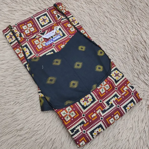 Premium Cotton Frock Style Nighty with Adjustable Rope & Side Pocket | NT3299