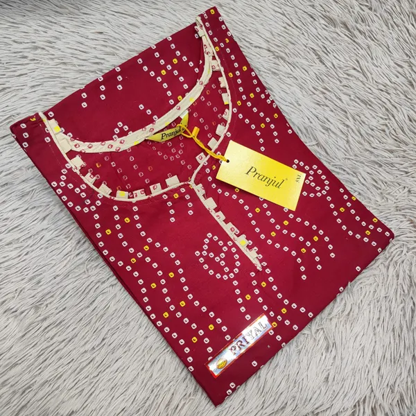 Pranjul Pure Cotton Straight Kurti | PK291