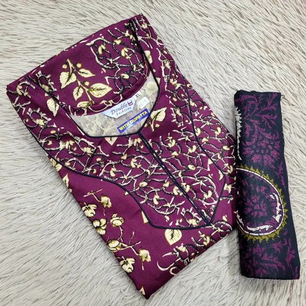 Premium Half Sleeve Shawl Nighty Set | NT3731
