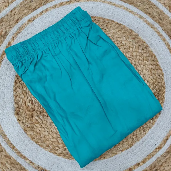 Straight Pants with Pocket & Rope (Sea Blue) | 41 Length  | ST32