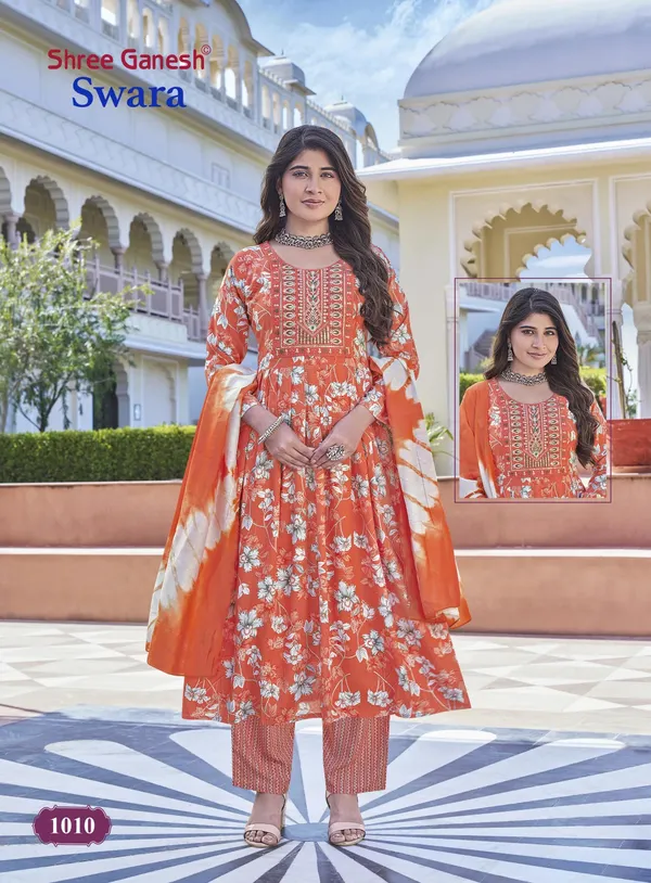 Sree Ganesh Heavy Rayon Anarkali Top Bottom & Dupatta | TS2999