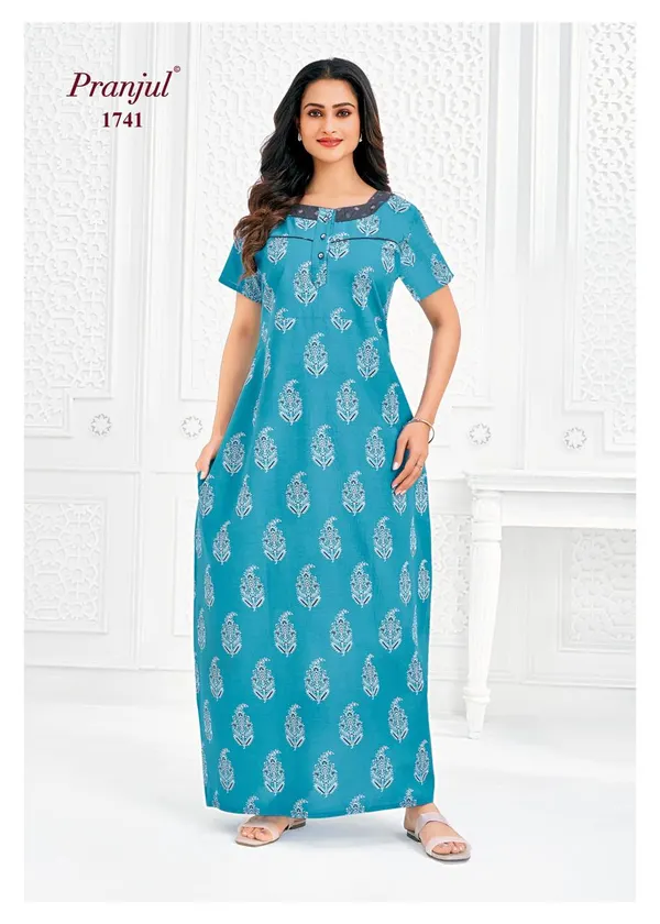 Pranjul Nighty Pure Cotton | PN1741