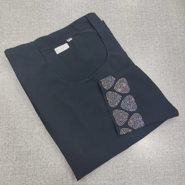 Premium Almas Burkha with Stone Work | BK46