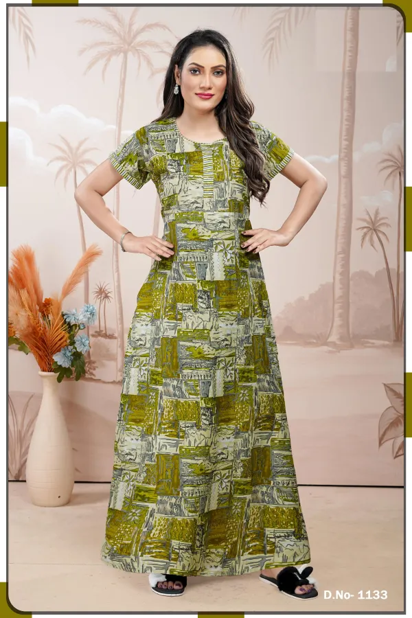 Premium Cotton Branded Nighty | BR33