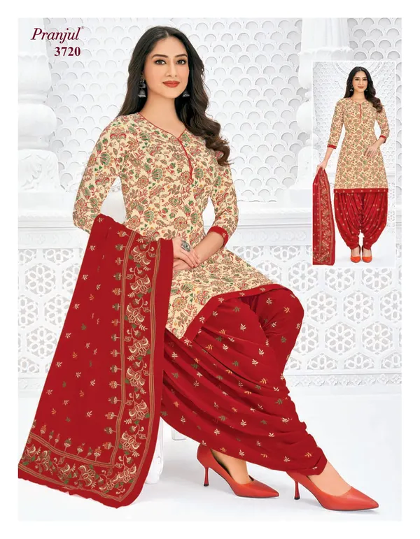 Pranjul Premium Cotton Stright Top patiyala Bottom with Dupatta | SW3720