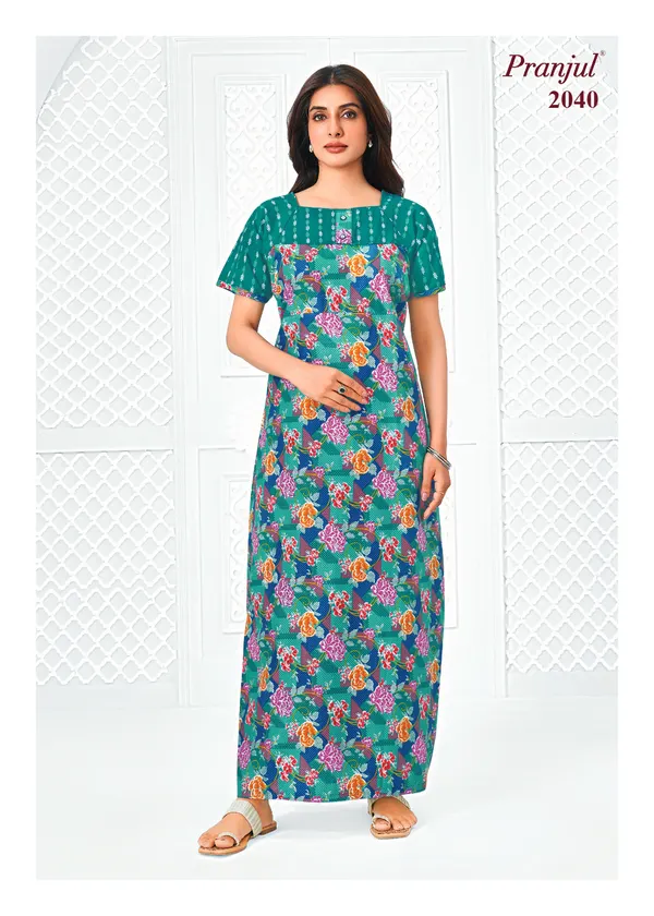 Pranjul Nighty Pure Cotton | PN2040