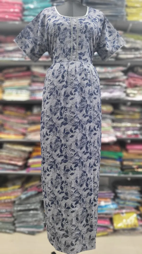 Premium Alphine Frock Nighty with Side Pocket & Adjustable Rope | NT2825