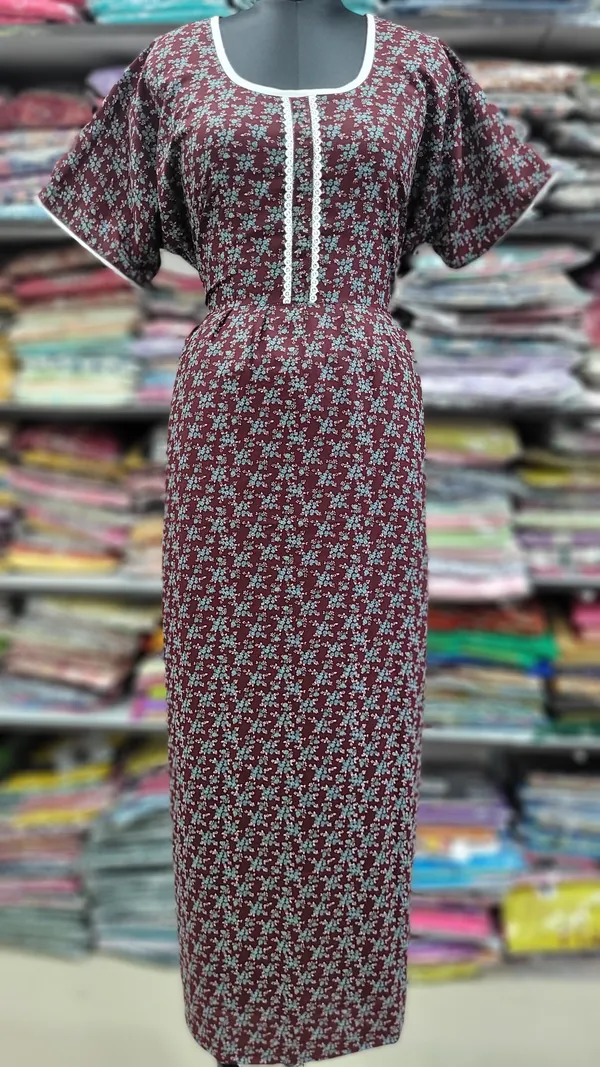 Premium Alphine Frock Nighty with Side Pocket & Adjustable Rope | NT2818