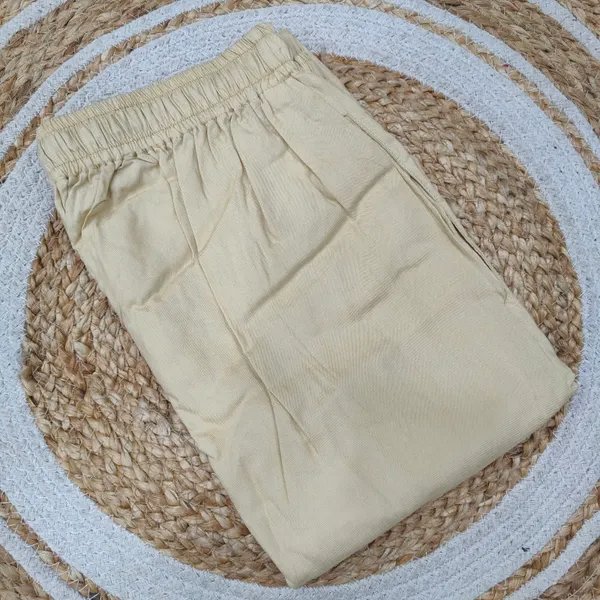 Straight Pants with Pocket & Rope (Sandal) | 41 Length  | ST41