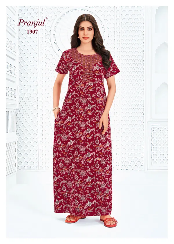 Pranjul Nighty Pure Cotton | PN1907