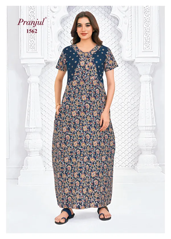 Pranjul Nighty Pure Cotton  | PN1562