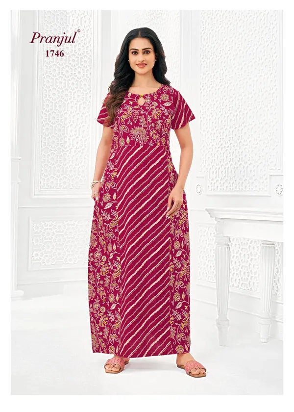 Pranjul Nighty Pure Cotton | PN1746