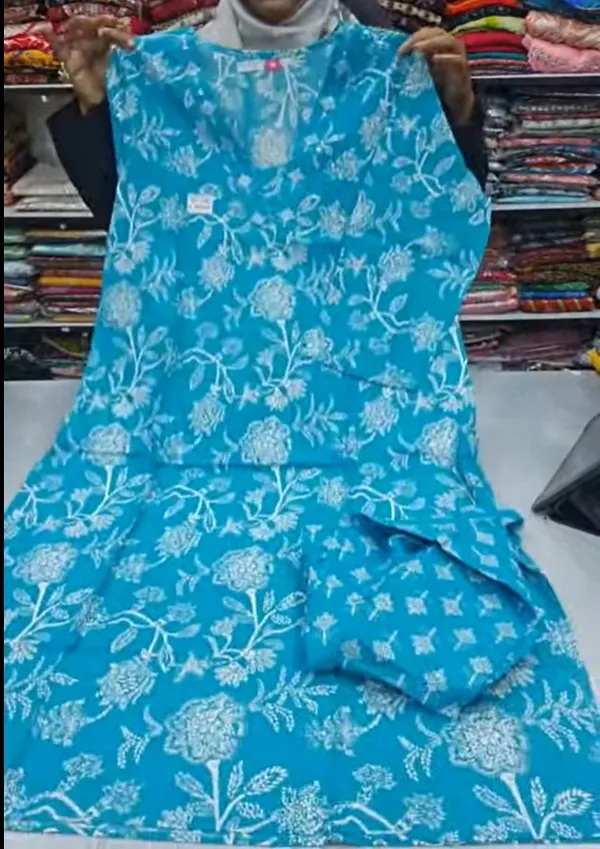 Pure Cotton Salwar Set Straight Pant & Dupatta | TS2554