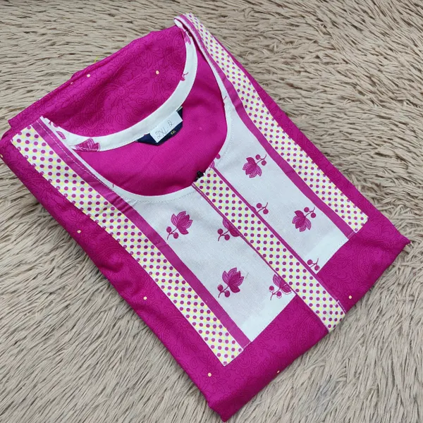 Premium Heavy Cotton Zip Nighty | NT2596