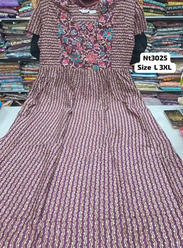 Premium Frock Style Nighty | NT3025