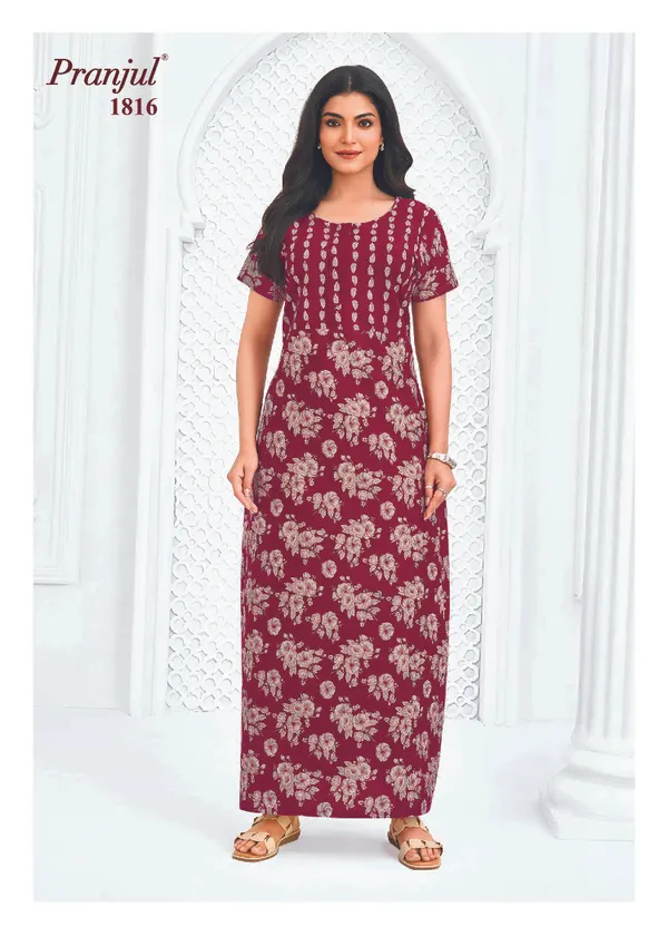 Pranjul Nighty Pure Cotton | PN1816