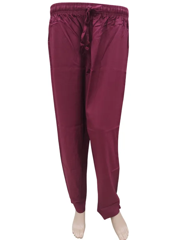 Rayon Straight Pant with Side Pocket & Drawstring | ST04