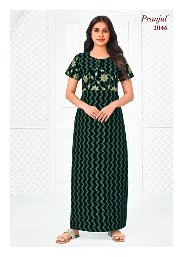 Pranjul Nighty Pure Cotton | PN2046