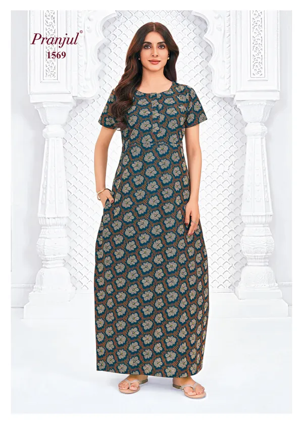 Pranjul Nighty Pure Cotton  | PN1569