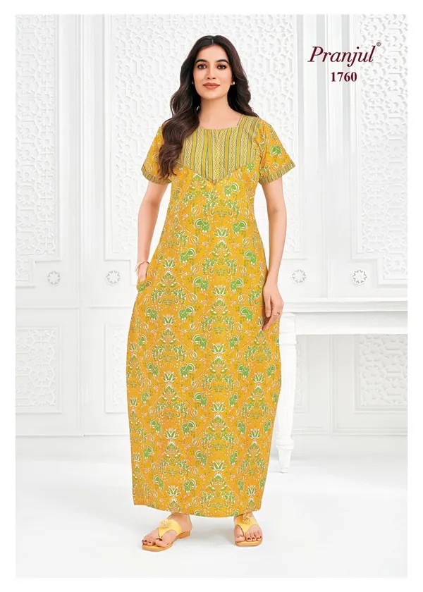 Pranjul Nighty Pure Cotton | PN1760