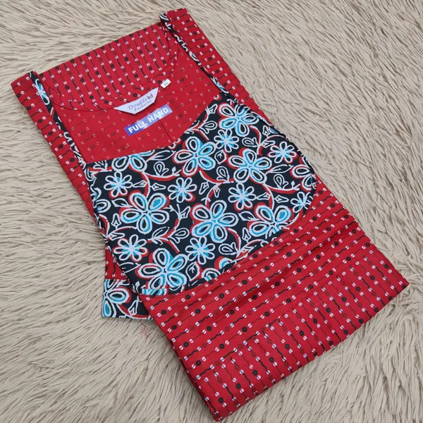 Premium Cotton Frock Style Nighty with Adjustable Rope & Side Pocket | NT3295