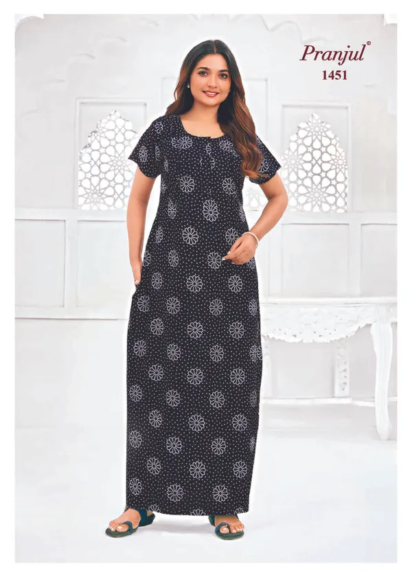 Pure Cotton Pranjul Nighty |PN1451