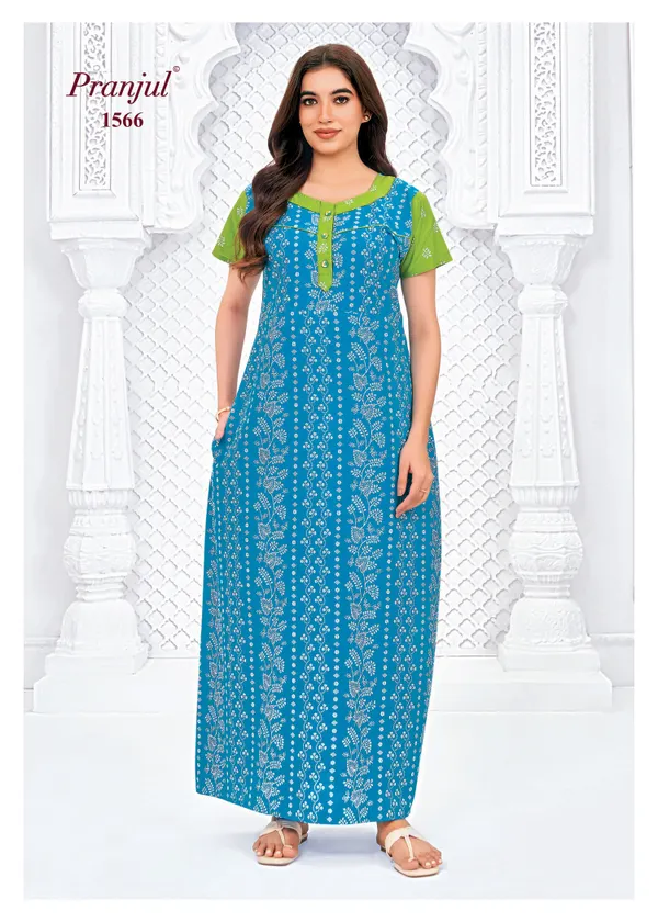 Pranjul Nighty Pure Cotton  | PN1566