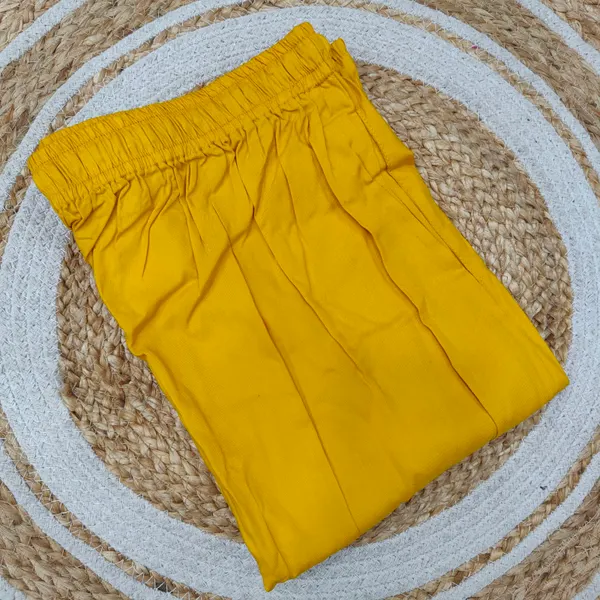 Straight Pants with Pocket & Rope (Yellow) | 41 Length  | ST43