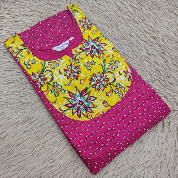 Premium Cotton Frock Style Nighty with Adjustable Rope & Side Pocket |NT3616