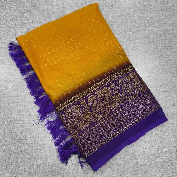 Chiffon Foil Printed Saree | SR74